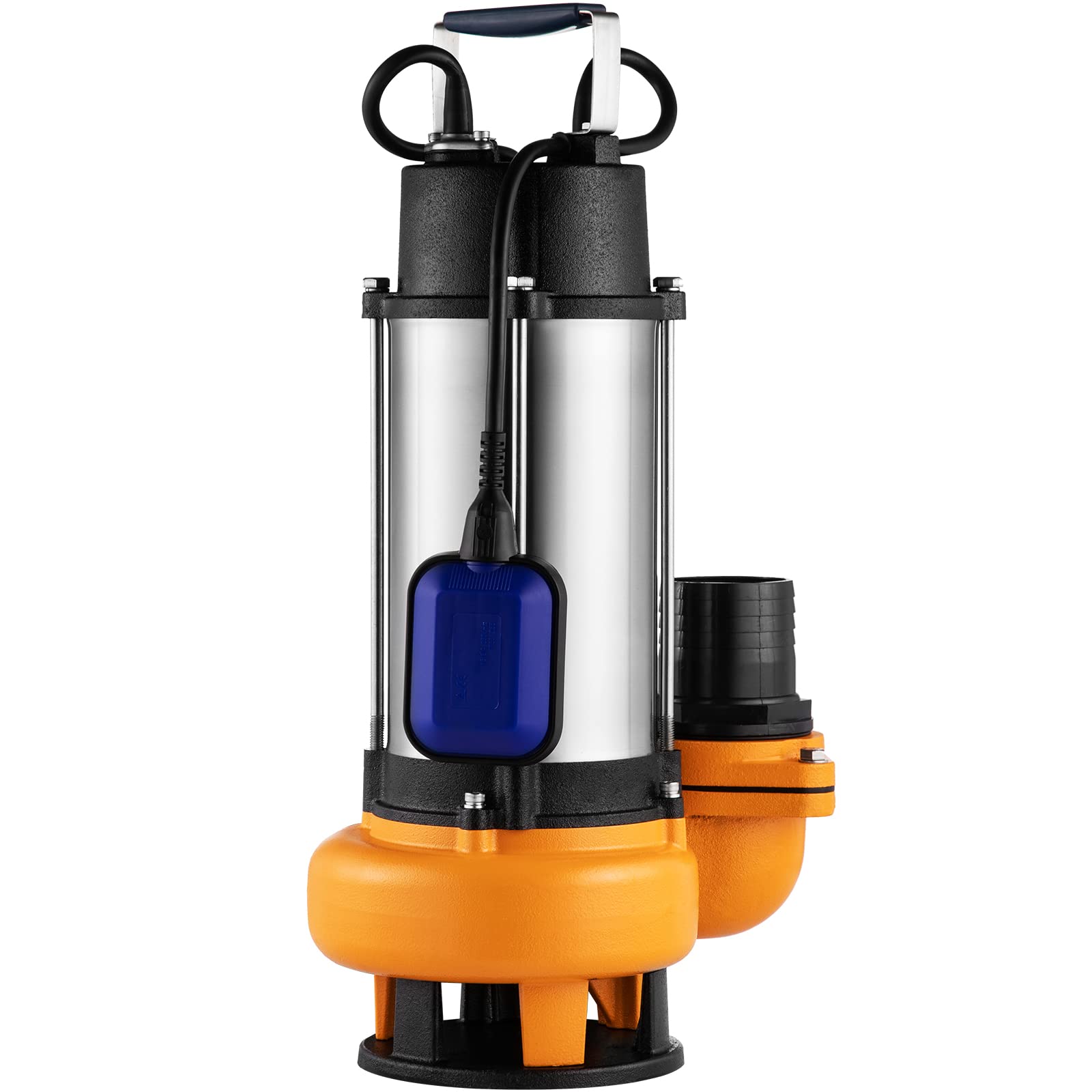 VEVOR Schmutzwasserpumpe mit var. Schwimmerschalter Tauchpumpe 2200W Gartenpumpe Durchfluss 60000L/h Schmutzwassertauchpumpe max. Hub 18m Wasserpumpe IPX8 Ideal zum Pumpen von Wasser