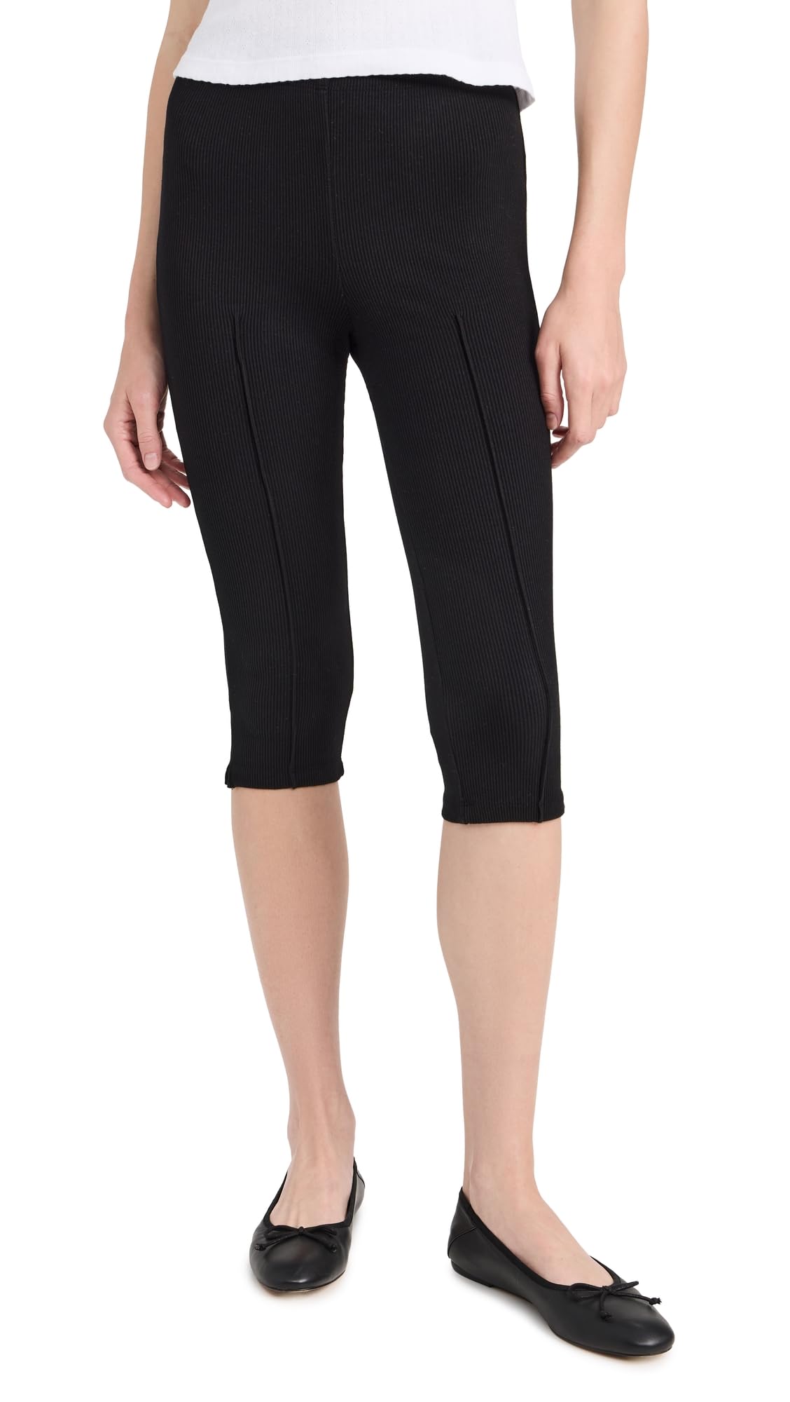 DONNI Womens The Rib Petal Pusher Trousers