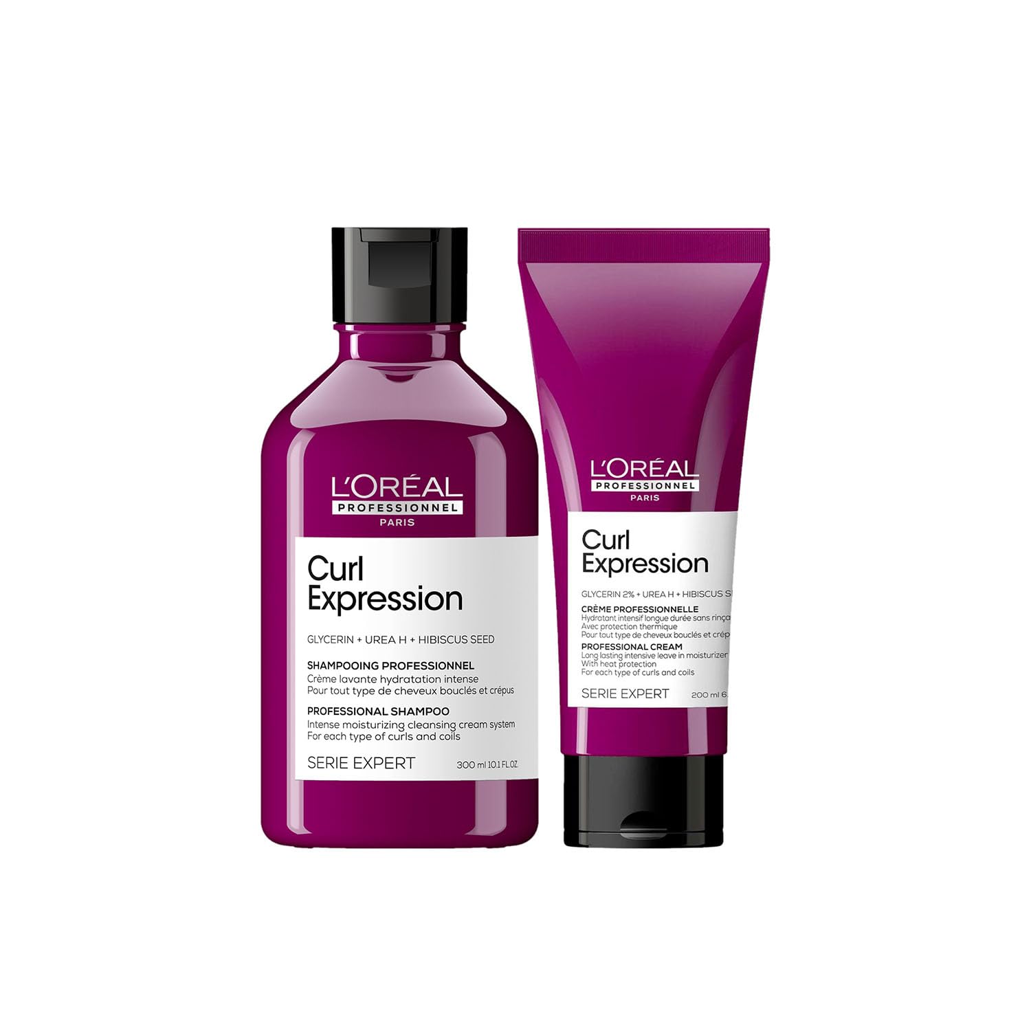 L'Oreal Professionnel Curl Expression Shampoo & Curl Cream | Curly Hair Combo | Intensely moisturizes the dehydrated curls for silky-smooth Hair | With Glycerin, Urea H & Hibiscus seed-image-29