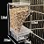 Hamiledyi No Mess Bird Cage Feeder Automatic Parrot Seed Feeders with Perch Acrylic Transparent Seed Food Container Cage Accessories for Small and Medium Parakeets Lovebirds