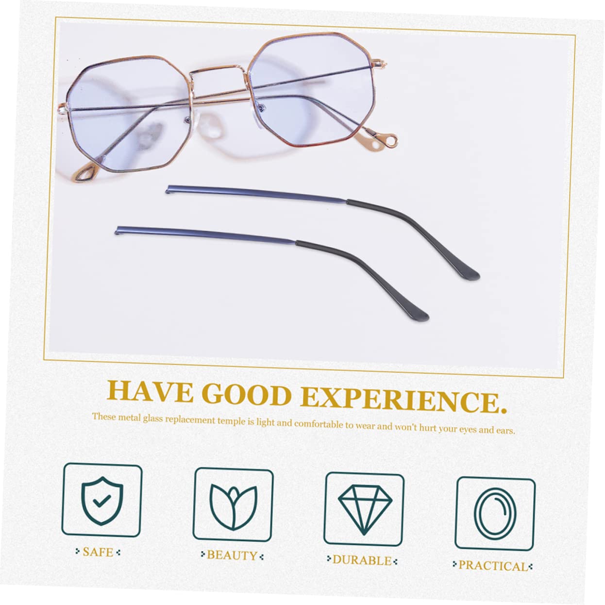DOITOOL 10 Pares De Espectáculo Templo De Las Gafas De Sol Recambios De Gafas De Sol Anteojos Brazos Gafas Gafas De Brazos Lentes Piezas De Repuesto Hombres y Mujeres Metal