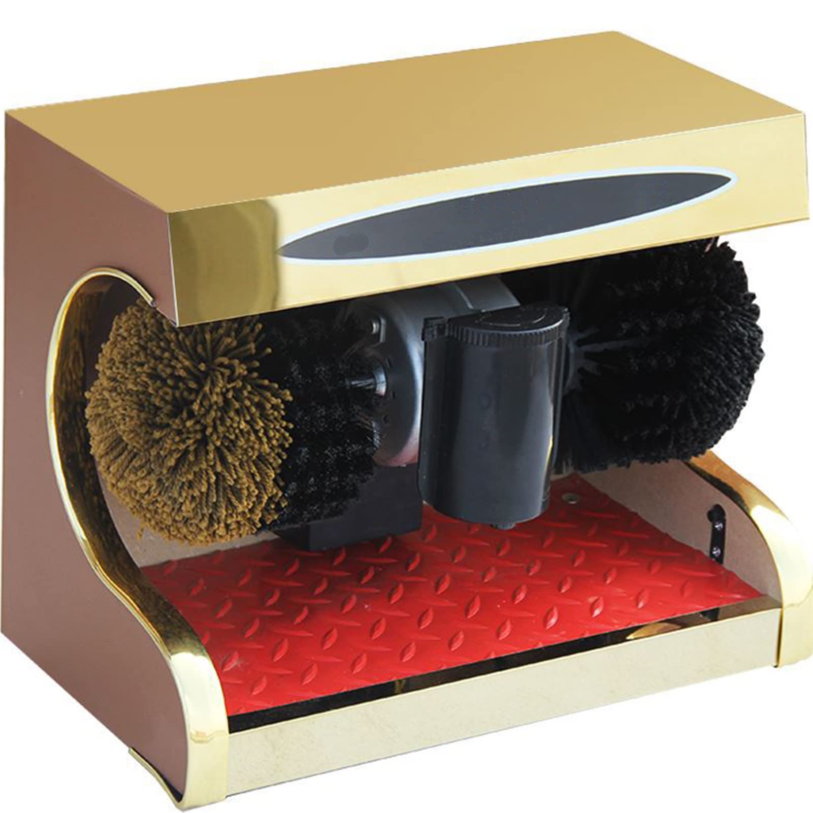 Máquina Pulidora De Zapatos De Titanio Eléctrica Pública, Pulidora De Zapatos por Inducción Completamente Automática | Kit De Limpieza De Calzado Comercial De Acero Inoxidable