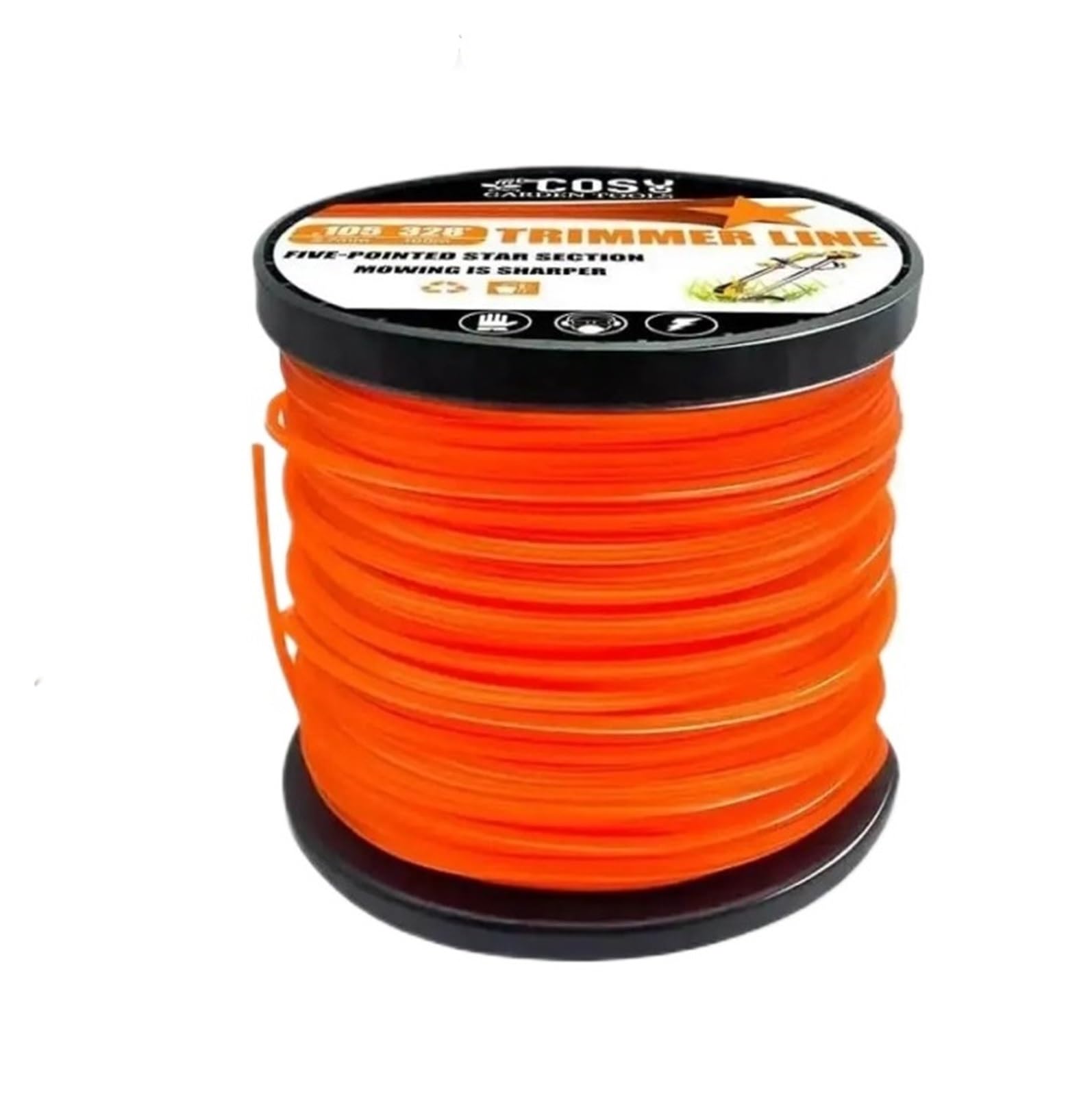 Filo decespugliatore pentagramma, compatibile con TSES, filo nylon
