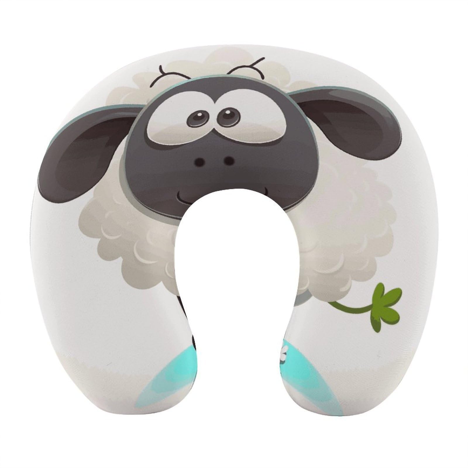 FekiLoot Sheep Travel Pillow,U Shaped Office Napping Pillow Support Neck and Head Comfortable Travel Neck Pillow U Shape Sleeping Essentials for Long Haul Flights