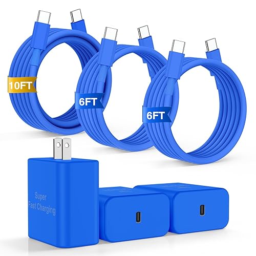 Miniatura 1 de Cargador de carga rápida para iPhone 17 y 16 Pro Max, cargadores USB C súper rápidos de 45 W para iPhone 17 (6 pies+6 pies + 10 pies) tipo C con