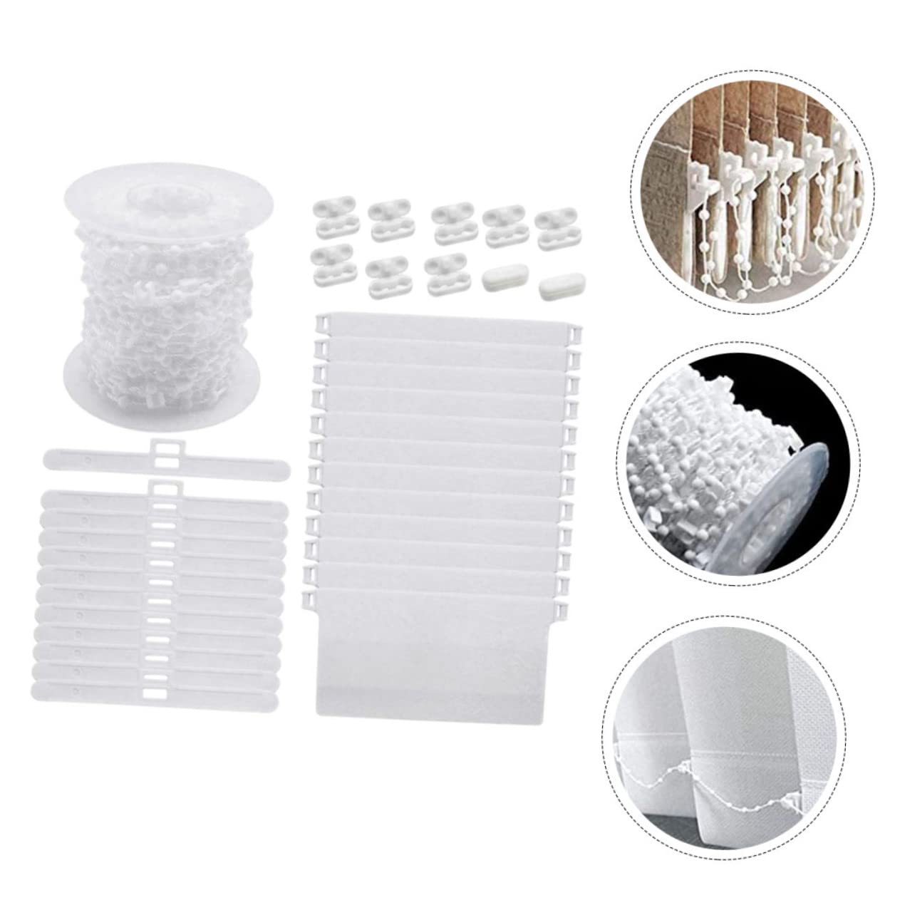 VINTORKY Blind Slat Repair Kit 89mm Vertical Blind Weights Plastic Bead Connector Set
