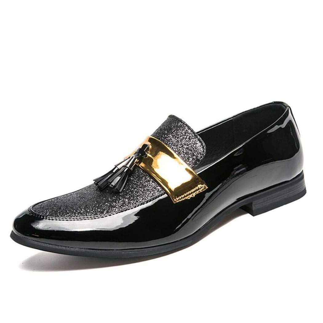 Men's Official Oxford Derby Shoes PU Shoes Wedding Business Soft And Comfortable Flat Shoes Men's leather boots qwds32h (Color : 39 Black)