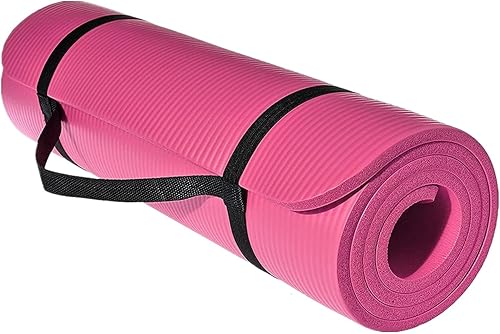 Esterilla de yoga extra gruesa con mochila, 72 pulgadas de largo x 24 pulgadas de ancho x 0.4 pulgadas, esterilla de yoga antideslizante para pilates