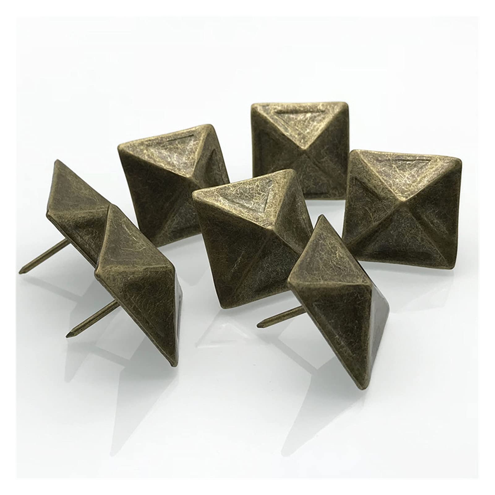 100 Pz 21x21mm Tappezzeria Chiodi Bronzo Antico Decorativo Tappezzeria Chiodi Tack Borchie Porta Divano Complementi Arredo Casa Ferramenta Per Mobili - Foto 5
