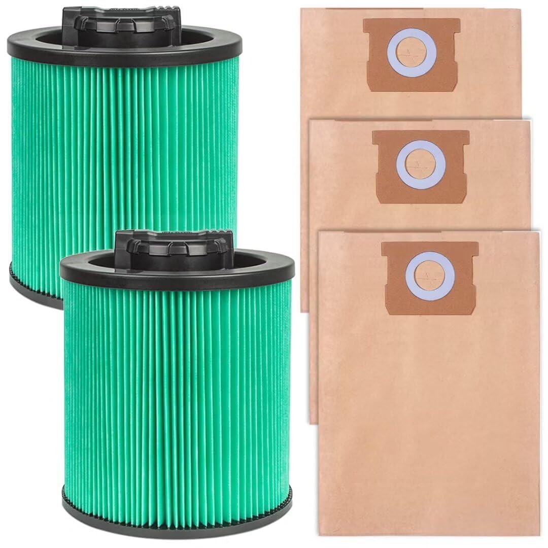 5 Pack DXVC6914 Filters Replacement for DeWalt Wet/Dry 6-16 Gallon