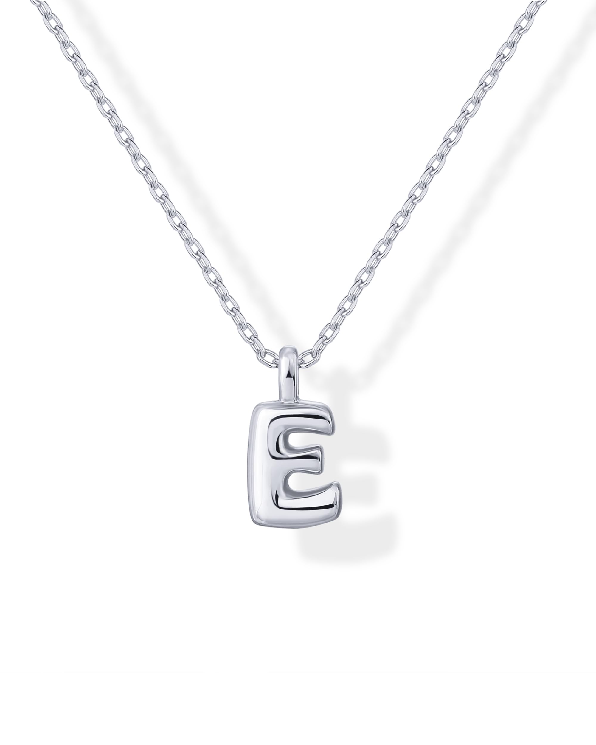 PAVOI 14K Gold Plated Dainty Chunky Bubble Initial Letter Pendant Necklace for Women | Alphabet Letter Necklace