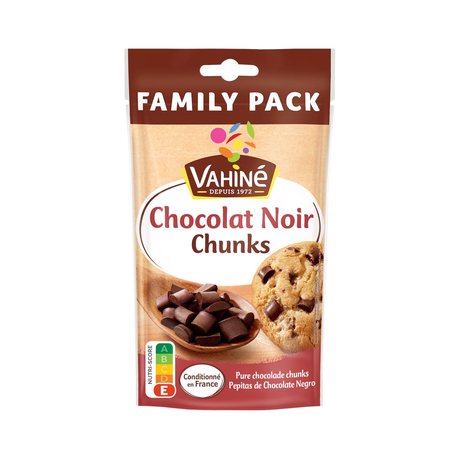 VAHINE – Pépite de Chocolat Noir Intense, Texture Fondante et Saveur Authentique (Sachet 180g) - Le Lot De 3