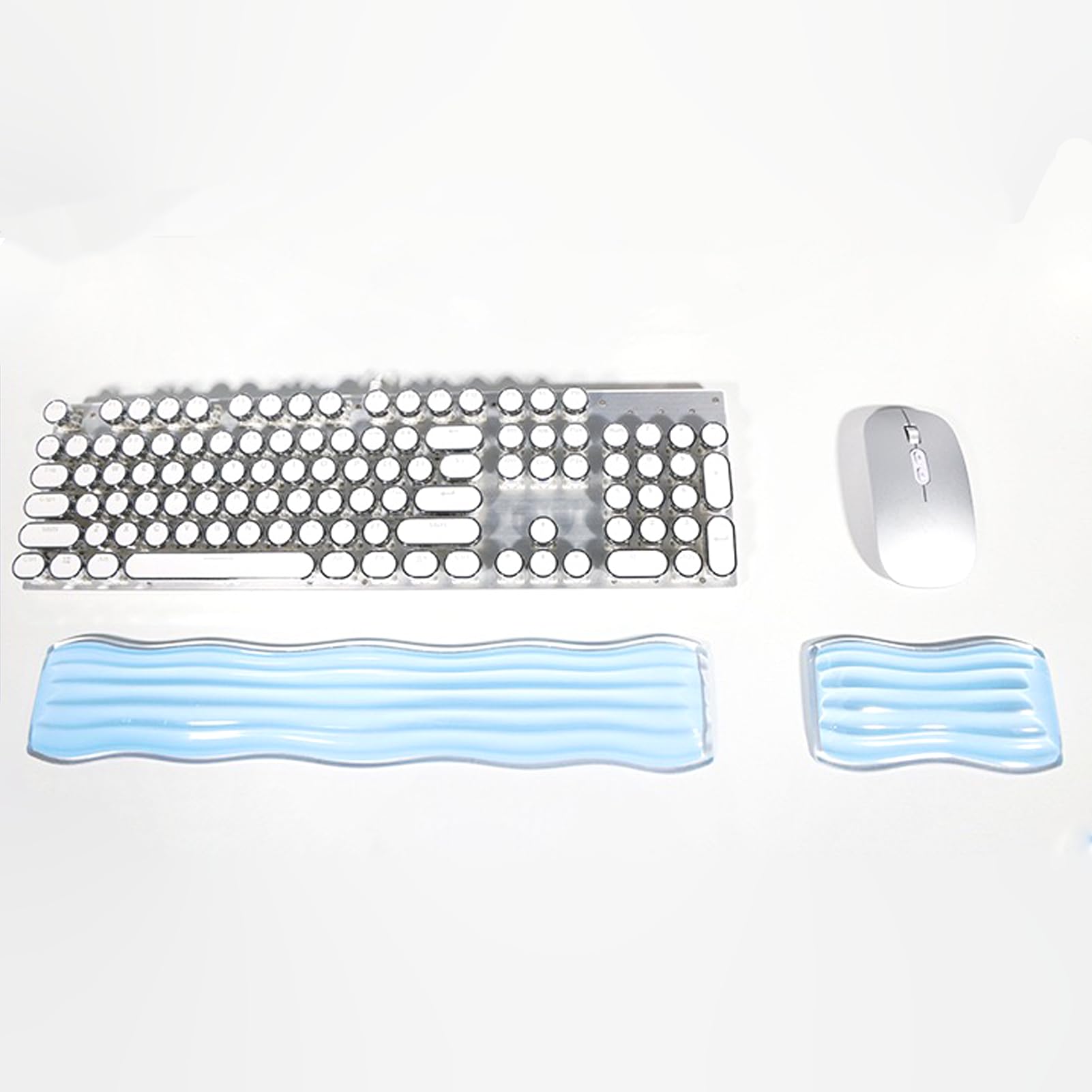 Wrist Rest for Keyboard and Mouse, Ergonomic Gel Keyboard Wrist Rest for Effortless Typing & Pain Relief, Cool Silicone Gel Wrist Support Pad for