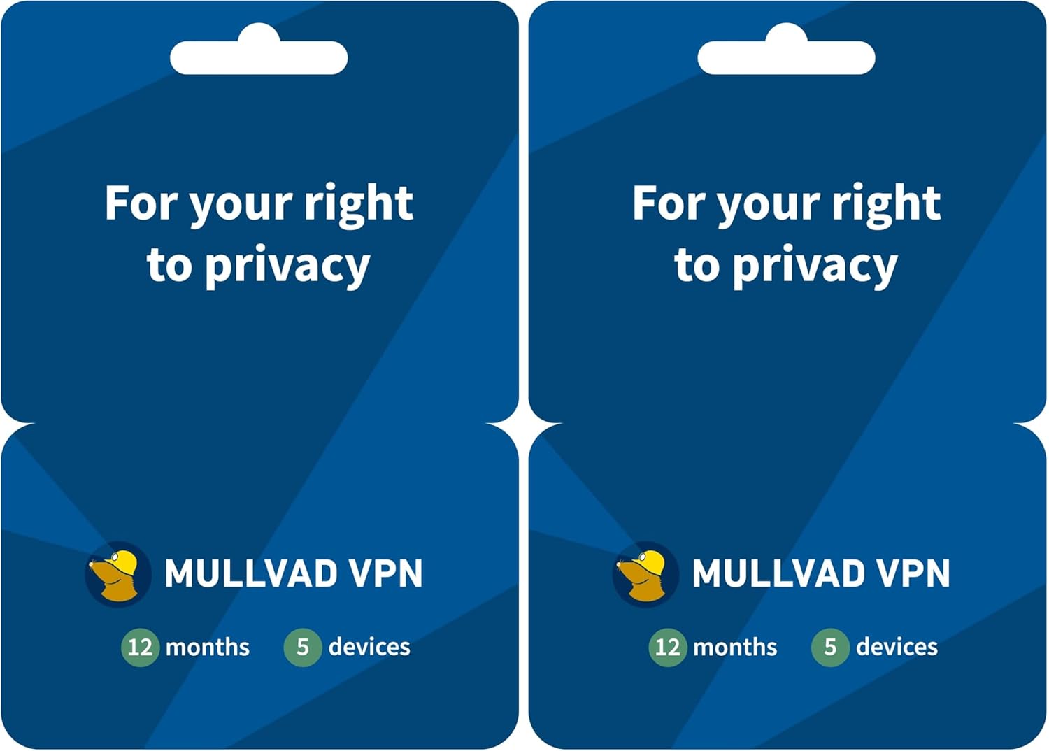 Mullvad VPN | 24 Months for 5 Devices | Protect Your Privacy with Easy-To-Use Security VPN Service Pack of 2