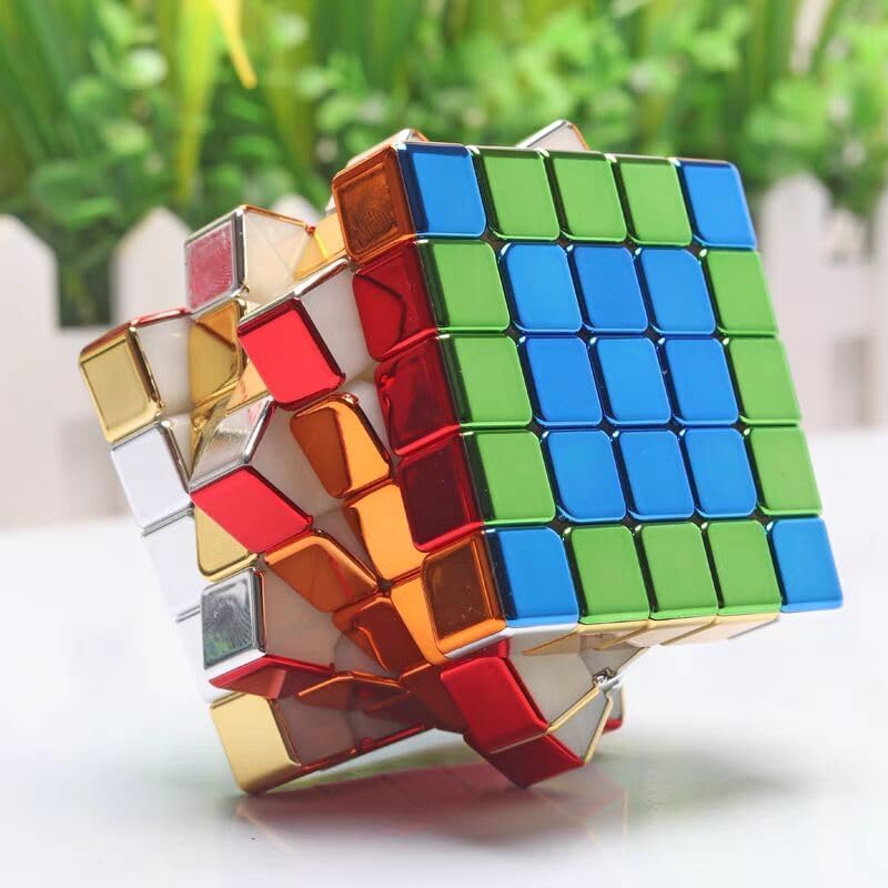 Image of HAWKISTER Kids Sengso Legend 5x5 Metallic Speed Cube Metallic 5x5x5 Magic Cube Puzzle