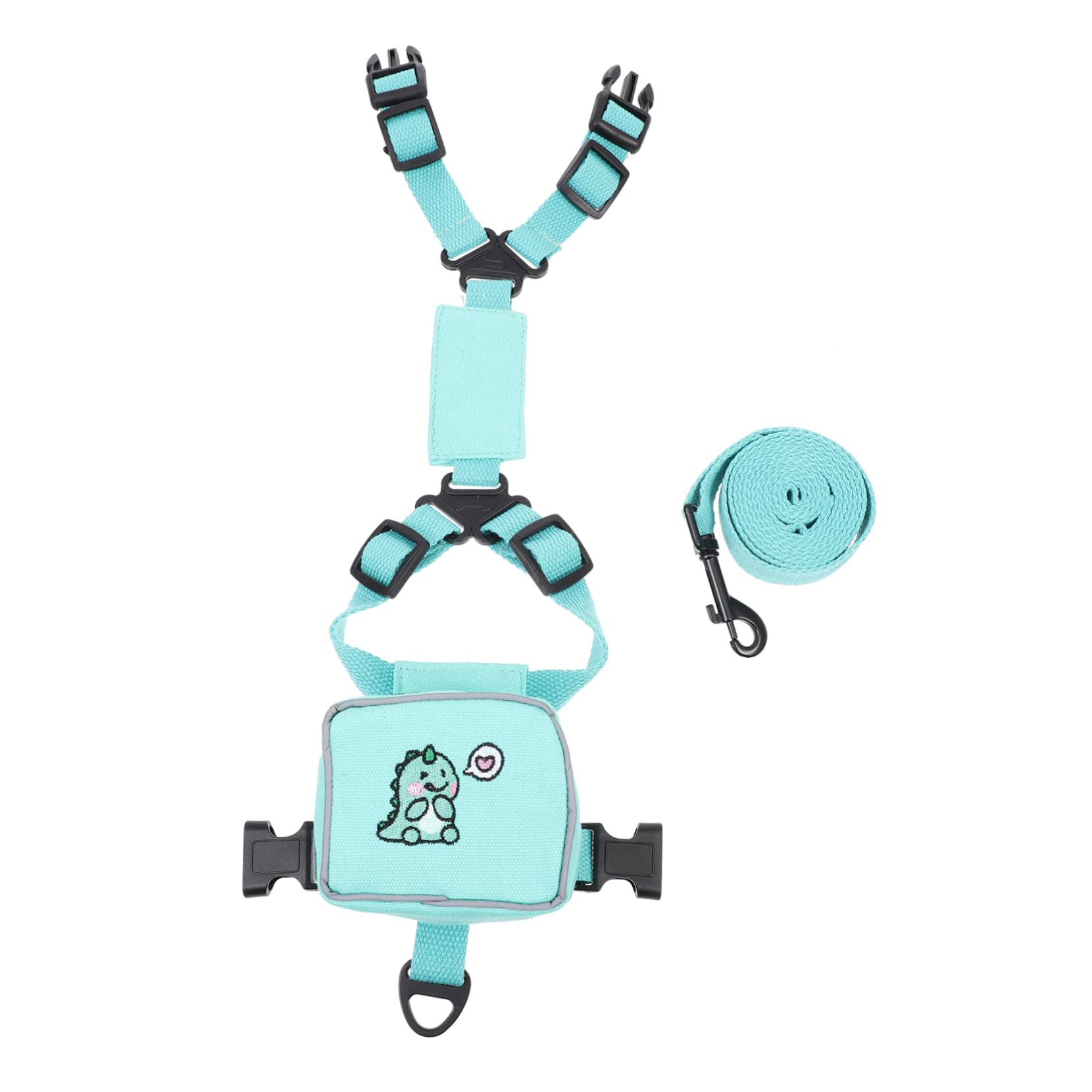 COLLBATH Dog Backpack Harness for Cats and Dogs Outdoor Leash Vest with Long Leash Comfortable Lightweight Design for Pet Travel and Hiking Adventures