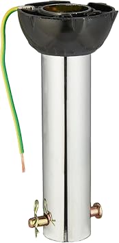Ceiling Fan Extension Rod,Ceiling Fan Downrod with Ball Head,Downrod Extension for Fan,1 inch Outside Diameter, Boom Suitable for a Wide Range of silvery, 8 Inch