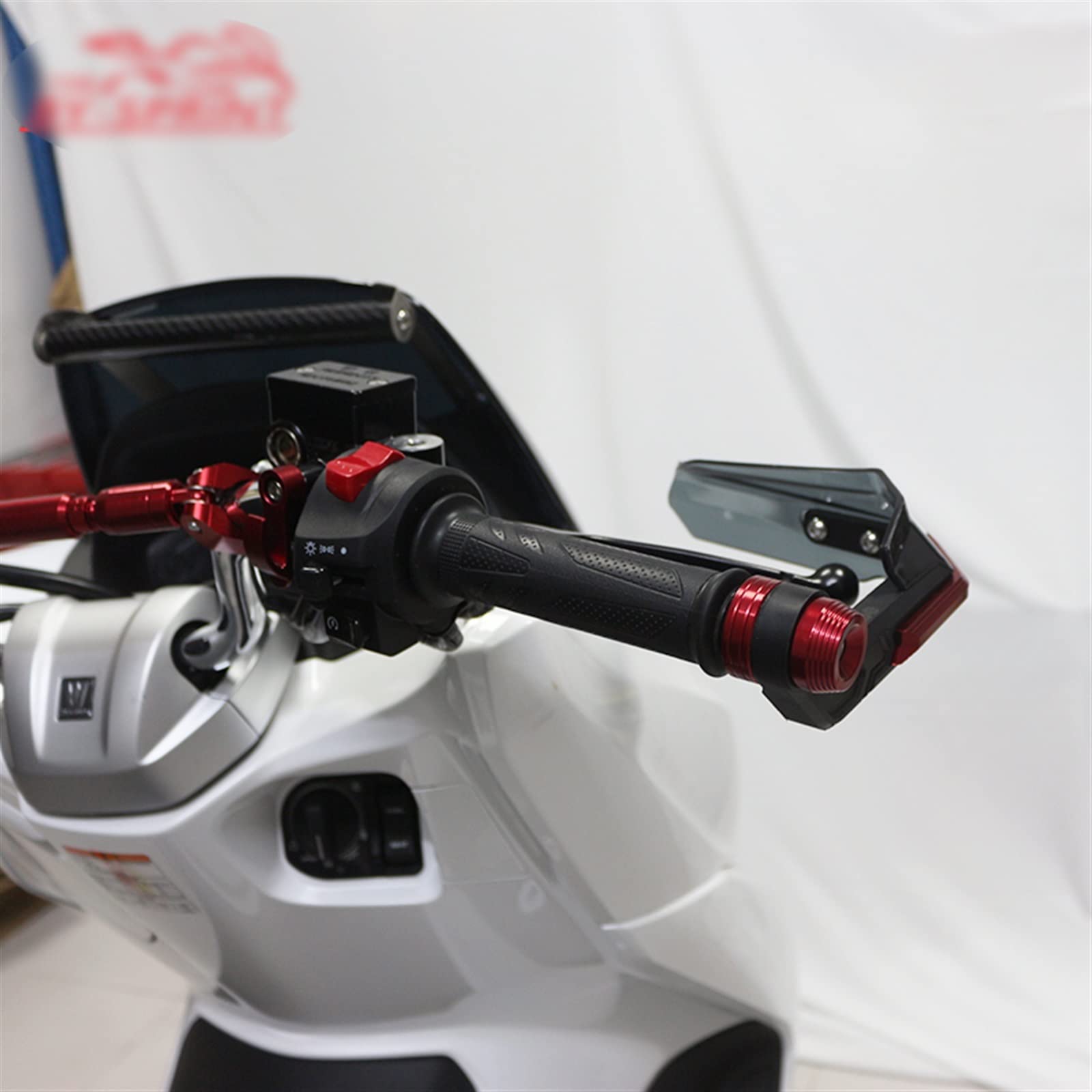 Contrapesos Manillar Moto para Hornet 900 600 CB600/F CB919 Hornet Nueva Motocicleta CNC Manillar Protector de Manos a Prueba Viento(Titanium)