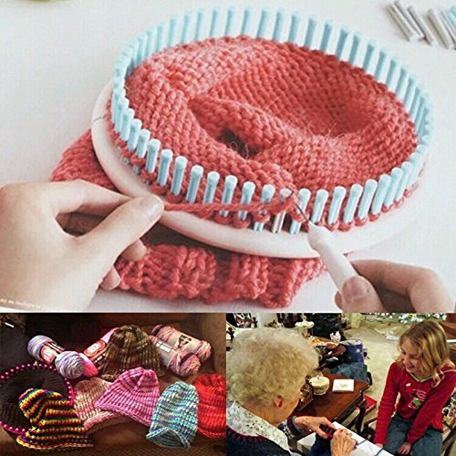 Telares De Tejer,Kit De Tejer Telar 4 Tamaño / 1 Set Bricolaje Kit de herramientas plástico círculo redondo creativo sombrero bufanda suéter círculo telares tejer de punto a mano