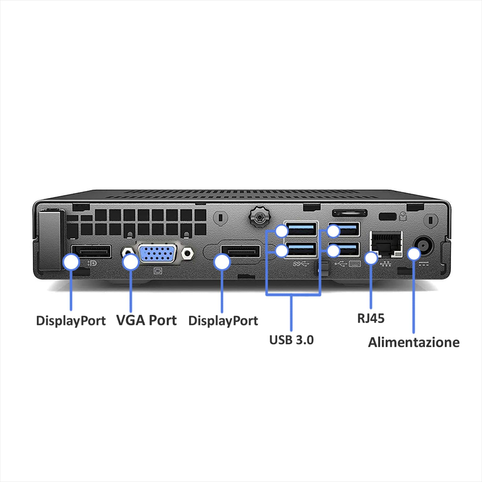 Nuwo Mini Pc EliteDesk 800 G2 Computer Fisso Completo Desktop Intel Core i3, SSD 240GB, RAM 4GB, Windows 11 Pro, Computer PC Home Office Pronto all’uso (Ricondizionato)