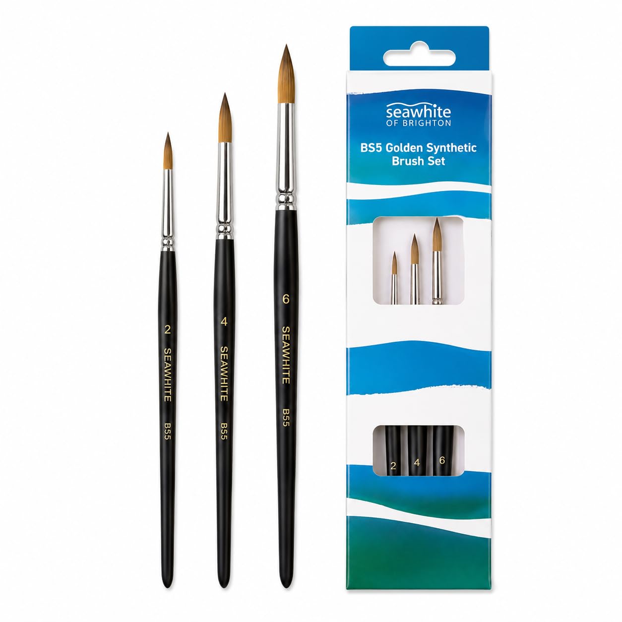 Seawhite of Brighton Kolinsky Sable Artist Paint Brush Set – 3pc