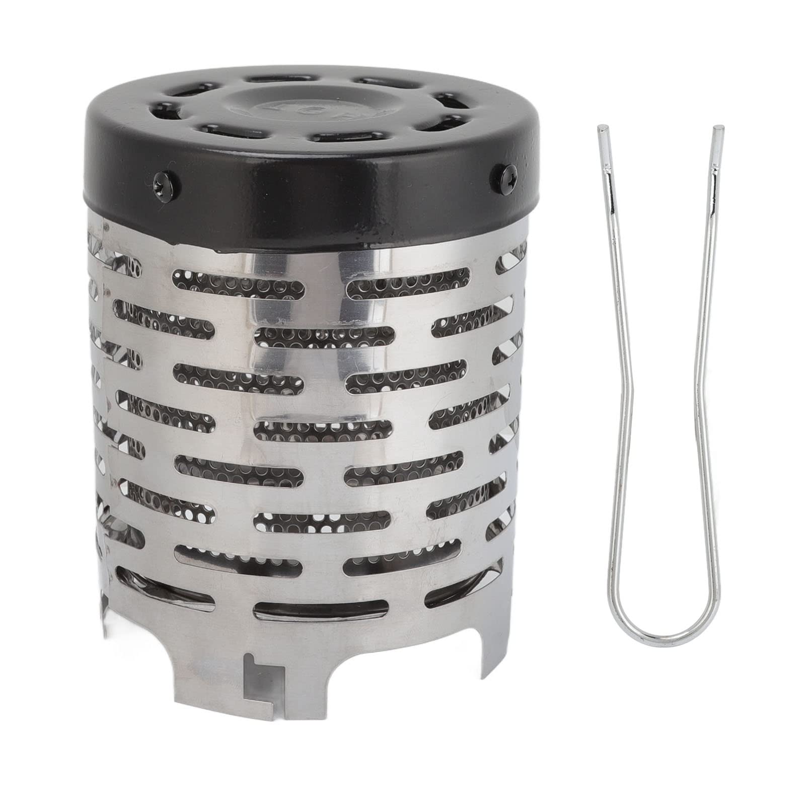 Camping Heater, Namiot Grzejnik z uchwytem zapobiegającym oparzeniom, ogrzewanie kuchenki, mini grzejnik ze stali nierdzewnej bezpieczny na zewnątrz