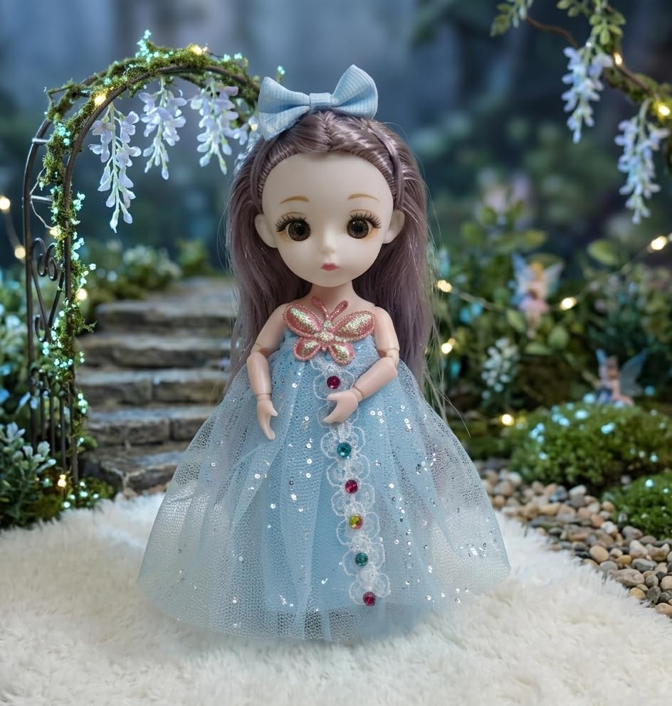NEXSHOUR 15 cm Mini Doll Keychain for Girls | Random Multicolour