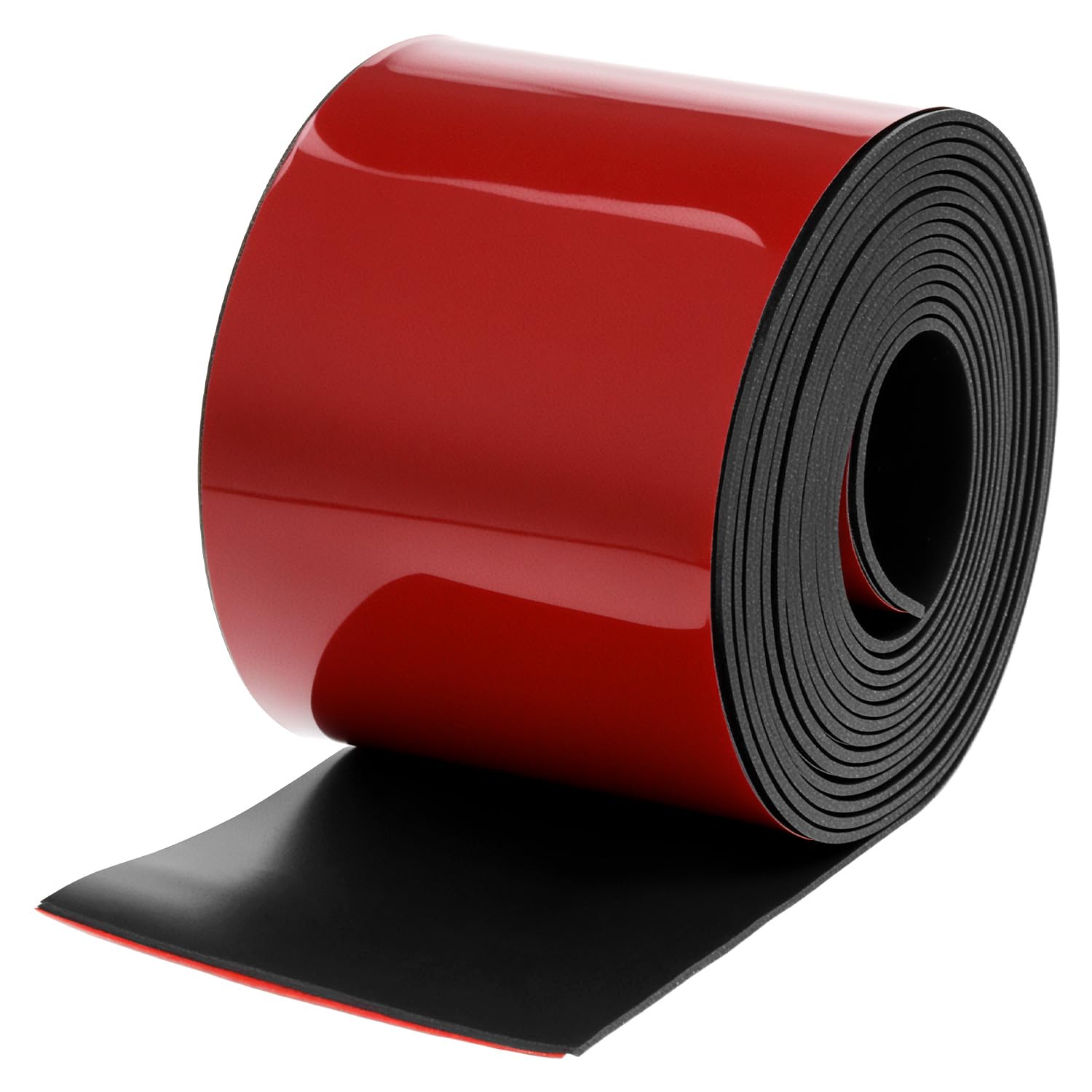 QWORK® Bandes en caoutchouc autocollantes, 75mm x 1.5mm x 3m, bandes d'étanchéité néoprène, pour projets de bricolage, joints, étanchéité, travaux manuels