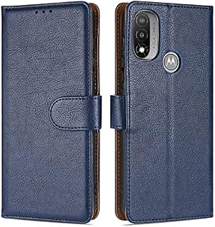 Case Collection for Motorola Moto E20 / E30 / E40 Phone Premium Leather Folio Cover, Magnetic Closure Protective Book Design Wallet Flip with [Card Slots] and [Kickstand] for Motorola Moto E20 Case