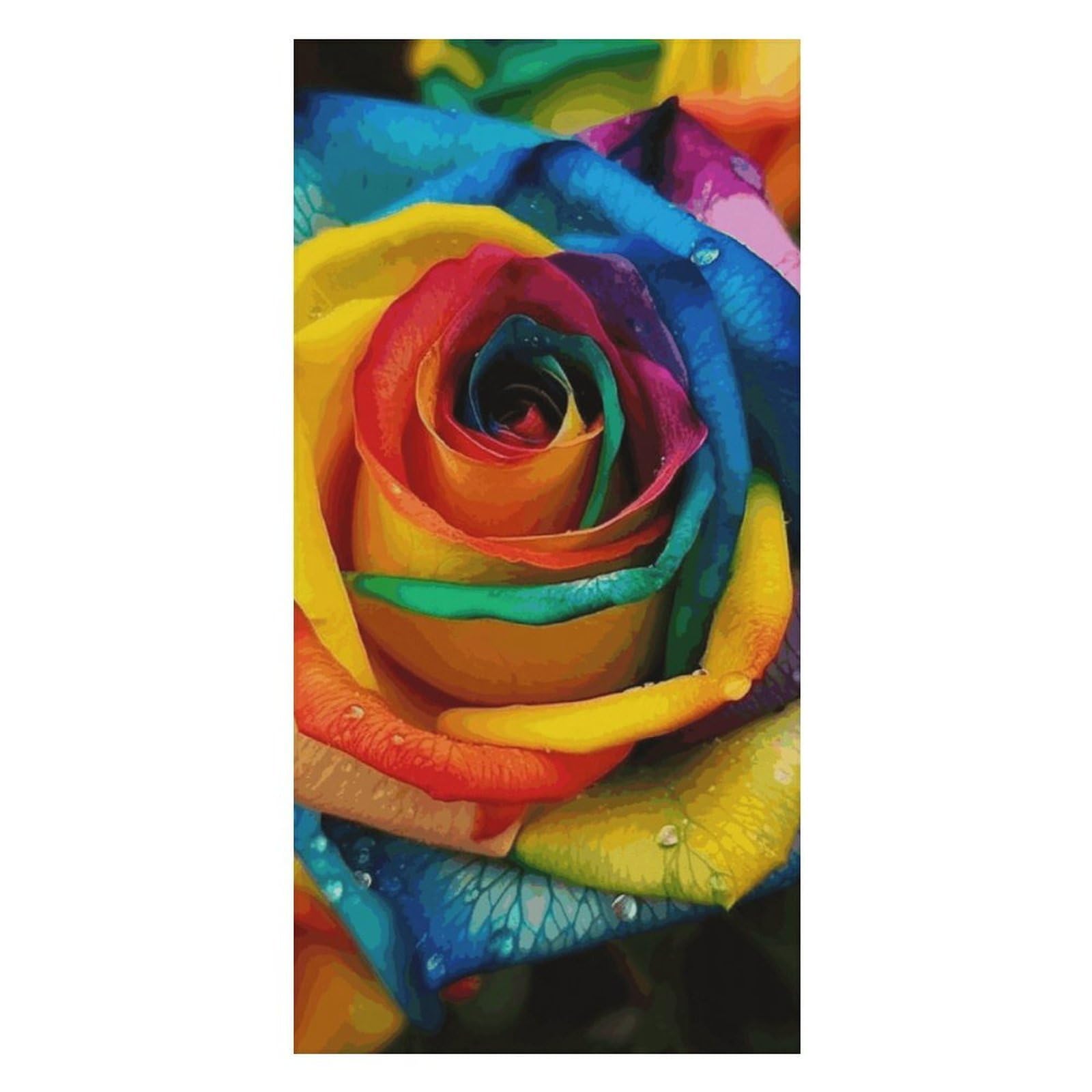 Rainbow Rose Beach Towel Extremely Soft Oversized Towels Lightweight Sports Absorbent Bath Towel Suitable 160"x80" for Swimming Camping Beach
