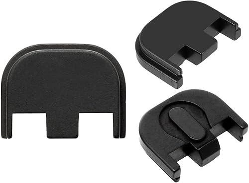 Miniatura 6 de NDZ Performance Placa trasera de cubierta deslizante Gen 5 para Glock 17, 19, 19X, 22, 23, 26, 27, 34, 45 y 0.354 in, aluminio negro con grabado