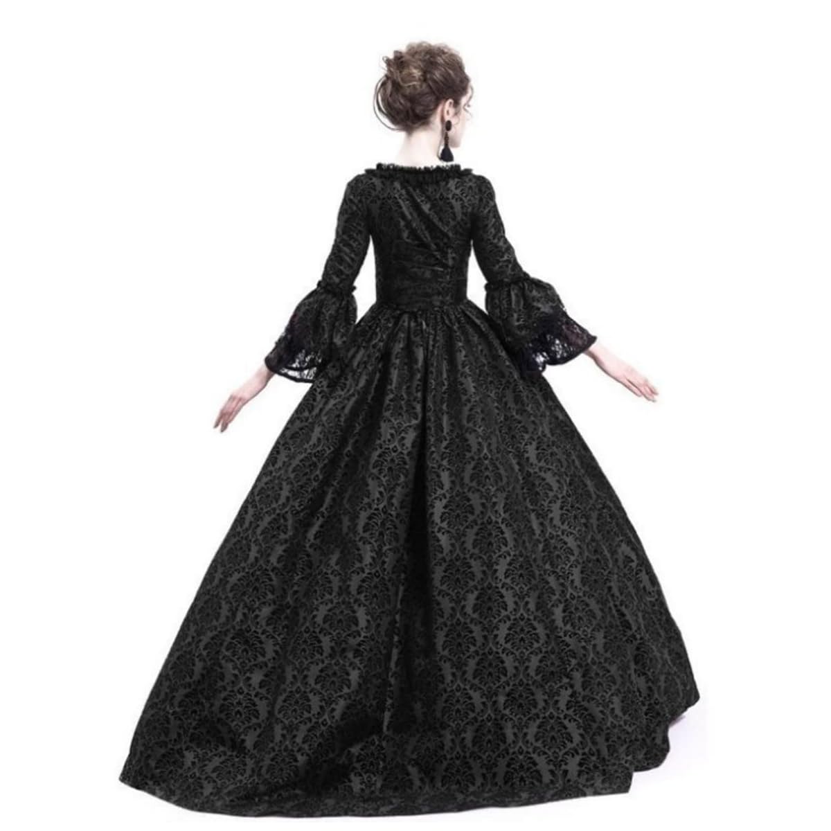 CAMDOM Viktorianische Kleider für Frauen Vintage Court Maskerade Kleid Mittelalter Gothic Lolita Party Swinging Abendkleid mit Petticoat