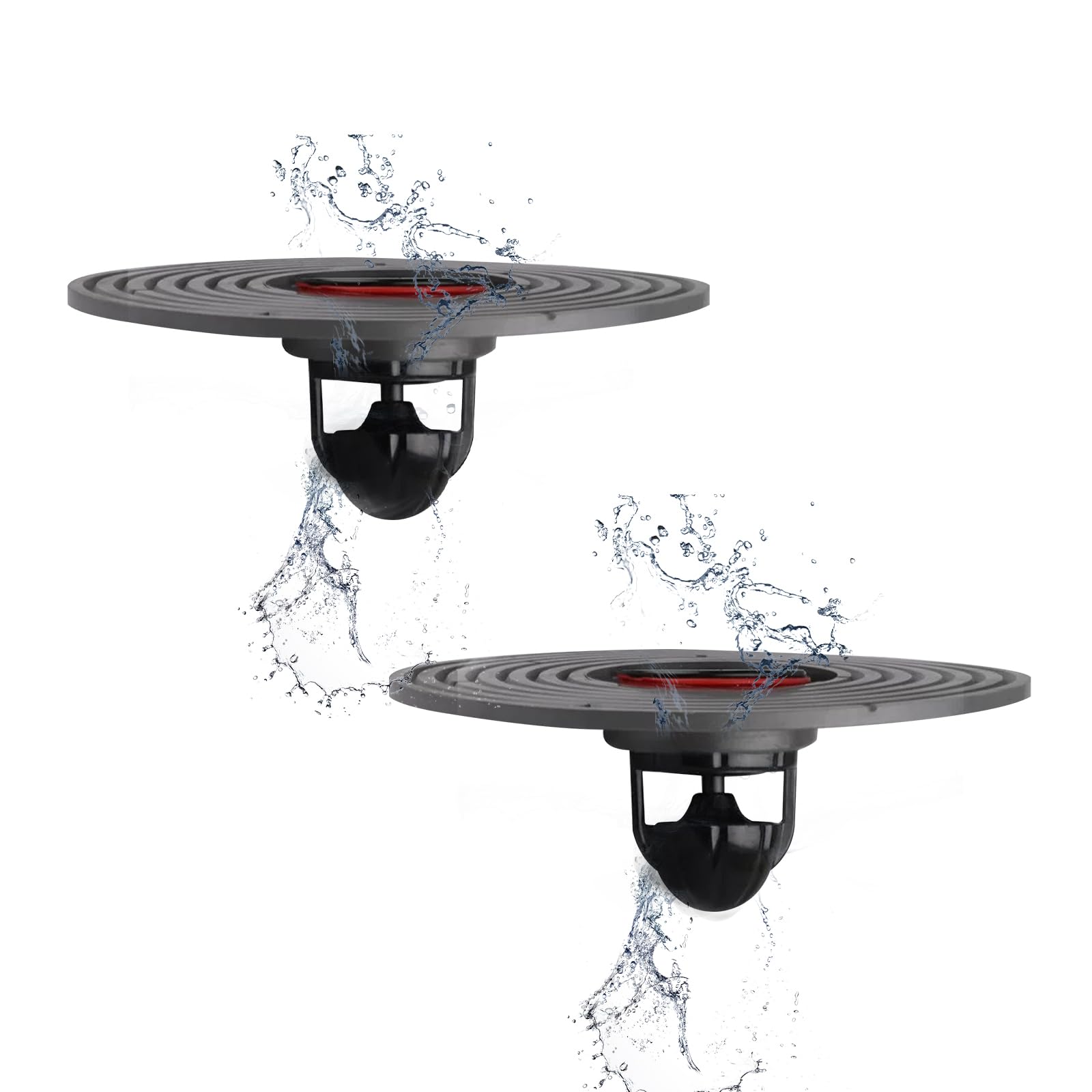 Bouchon de vidange pour douche universel grand calibre de 3,7 à 9,9 cm | Lot de 2