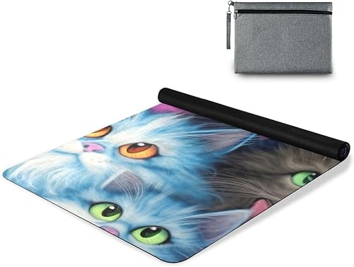 Lindo tapete de yoga para gatos, 71 x 26 pulgadas, antideslizante, plegable, para viajes, gimnasio, pilates, con bolsa de almacenamiento para disponible en Yaxa Venezuela
