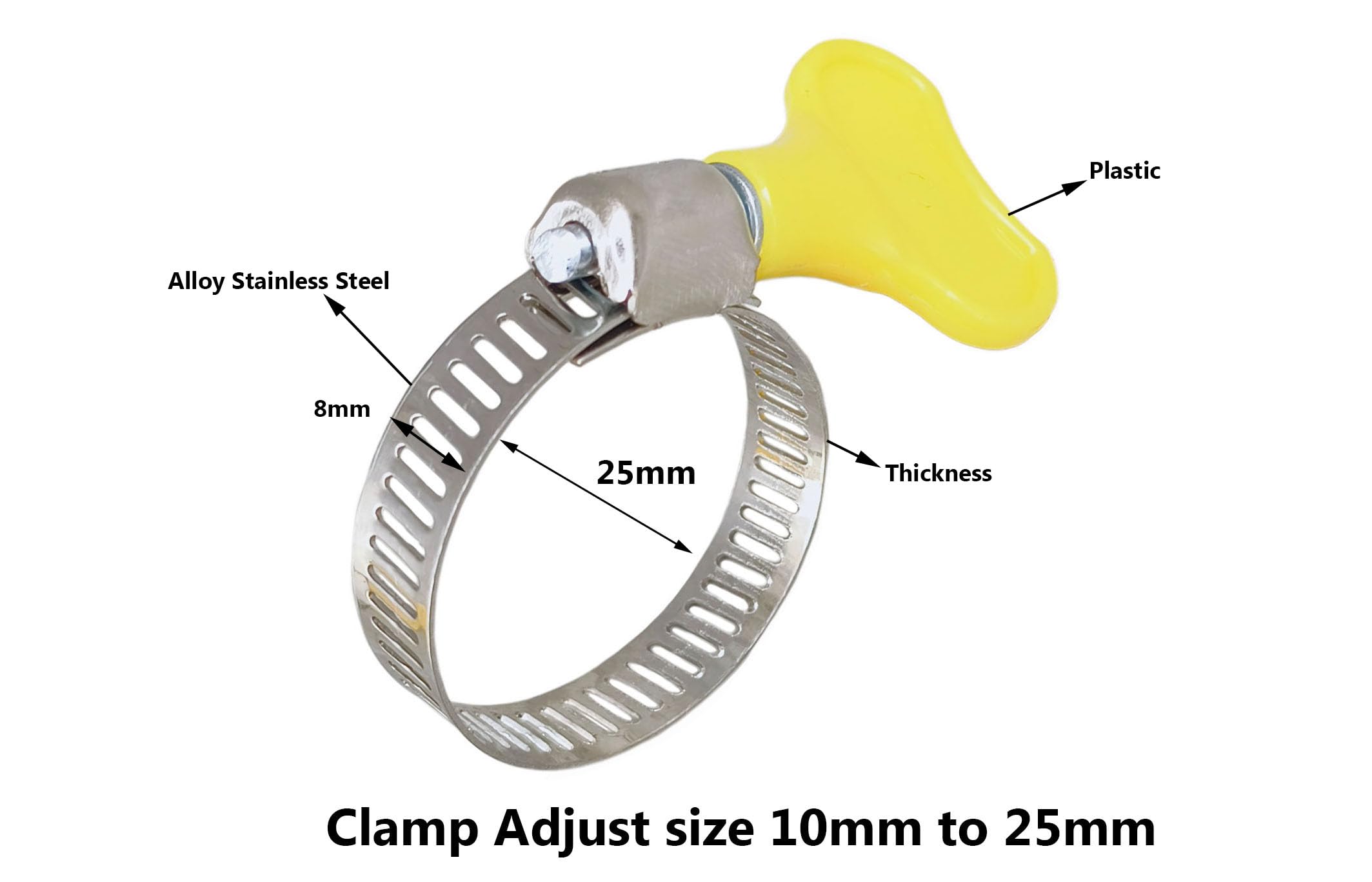 ESEKSAFAR 5pc Butterfly Hose clamp set 1 inch