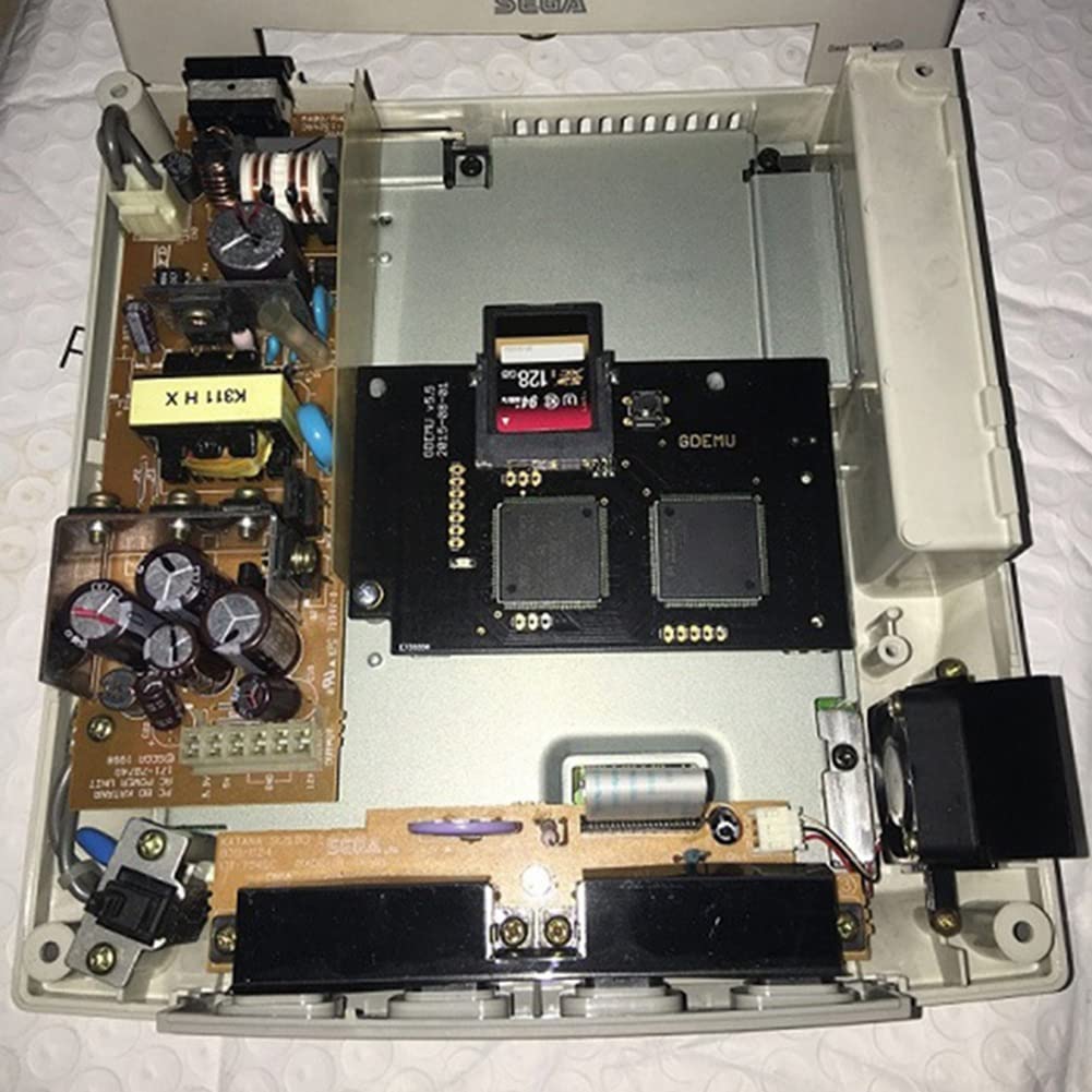 DC V5.15B GDEMU Simulationsplatine für Optische Laufwerke für Dreamcast und Farbenfrohes Remote-SD-Kartenmontageset für GDEMU (Blau)