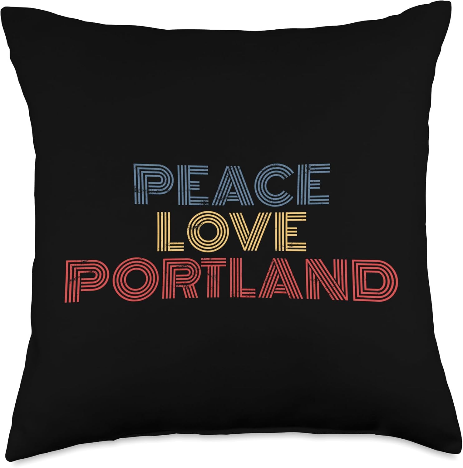 Portland Oregon Peace Love Throw Pillow