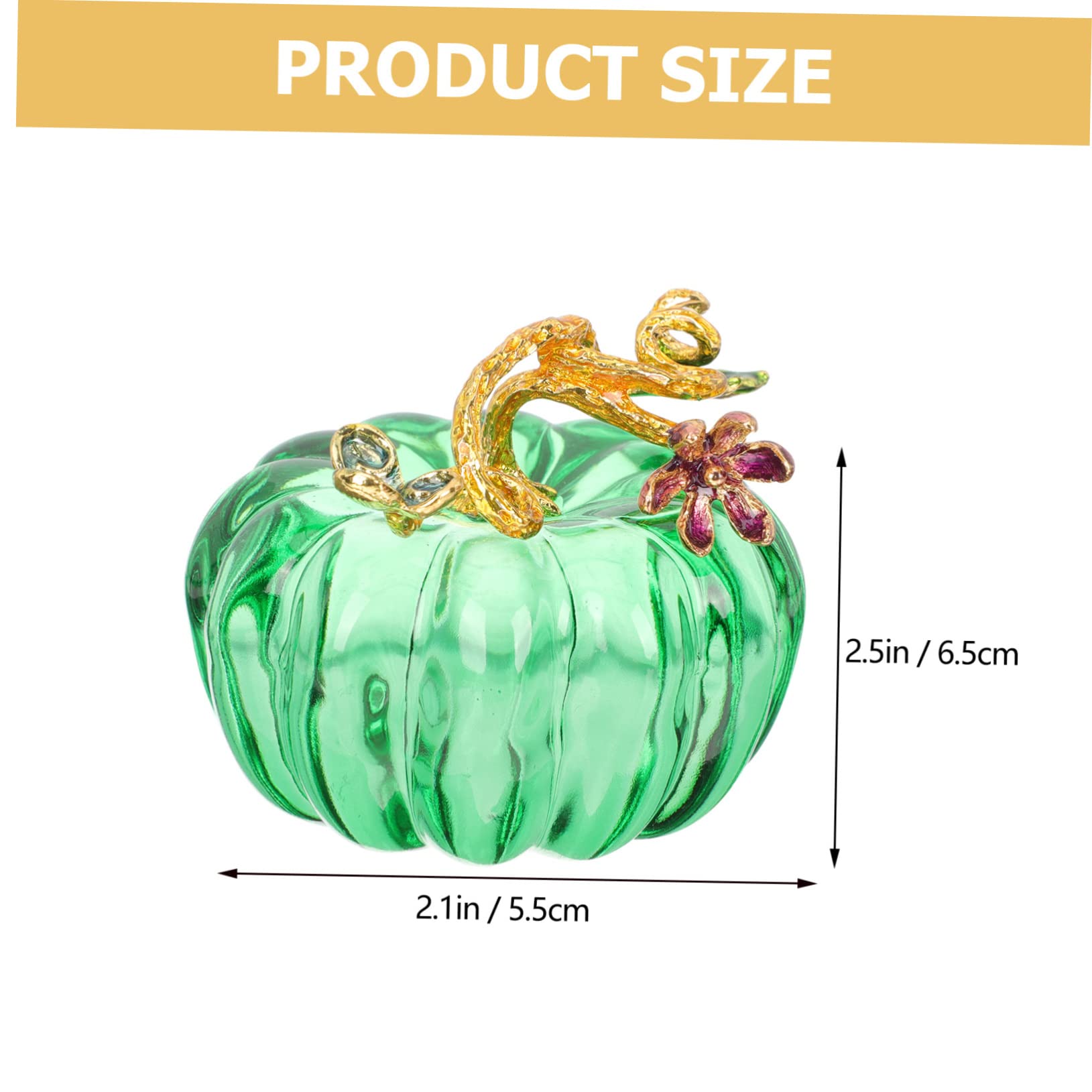 Ciieeo 4 Stück Kürbis-Ornamente Dekorative Kürbisstatue Kleines Handwerk Thanksgiving Ernten Minifiguren Mini-Laternen Dekorativ Gedrungener - Kristall