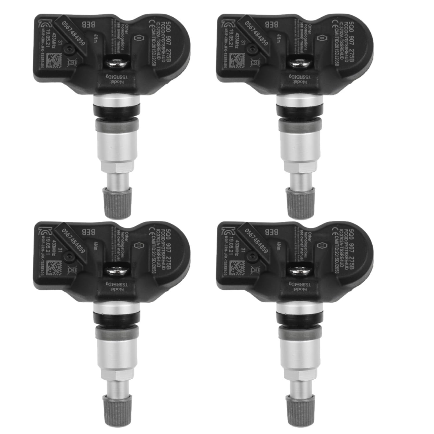 YAOPEI Reifendruckkontrollsensor für Audi A3 A4 A5 A6 A7 A8 Q3 Q5 Q7 Q8 Porsche 718 911 Cayenne Macan Ferrari Skoda Kodiaq Superb VW Beetle CC Caddy 4 5 Passat Tiguan 5Q0907275B (4)
