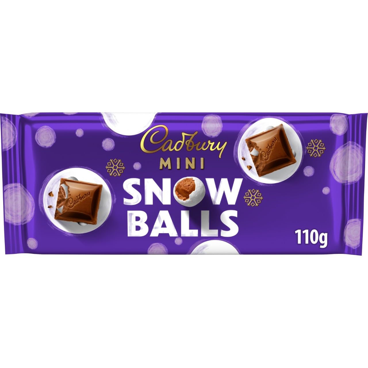 Cadbury Dairy Milk Mini Snow Balls Chocolate Bar 110g x 6