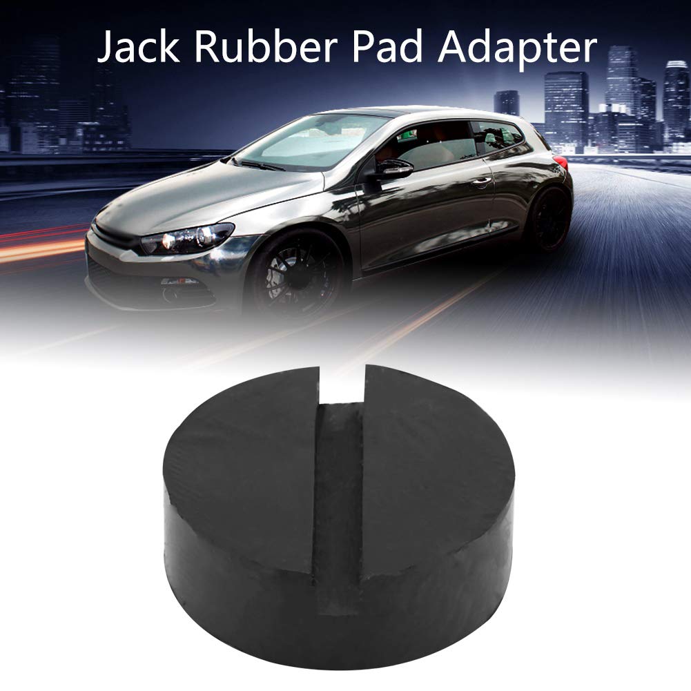 Rubber Jack Pad, Rugged Black Floor Jack Adapter for Protecting Car Frame Rails, Sturdy Support, Fit Most Jacks and Vehicles