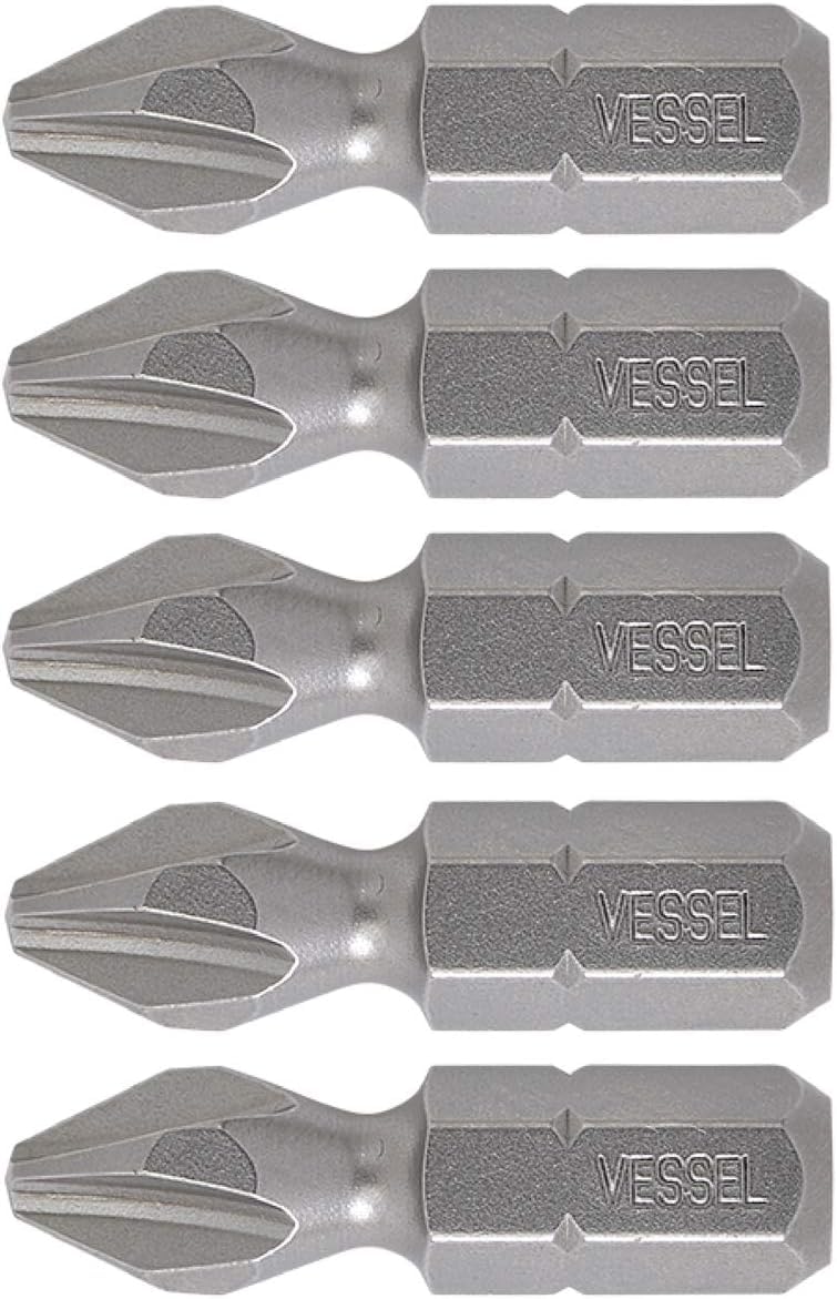 Vessel Neck Torsion Insert Bits Ph2x25.4 5Pc (Carded)