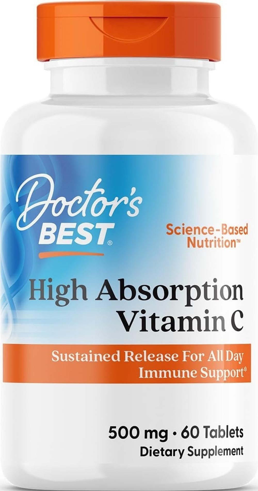 Doctor's Best Vitamin C 500mg with Bioflavonoids, Gluten Free, 60 Tablets 60 Count (Pack of 1)