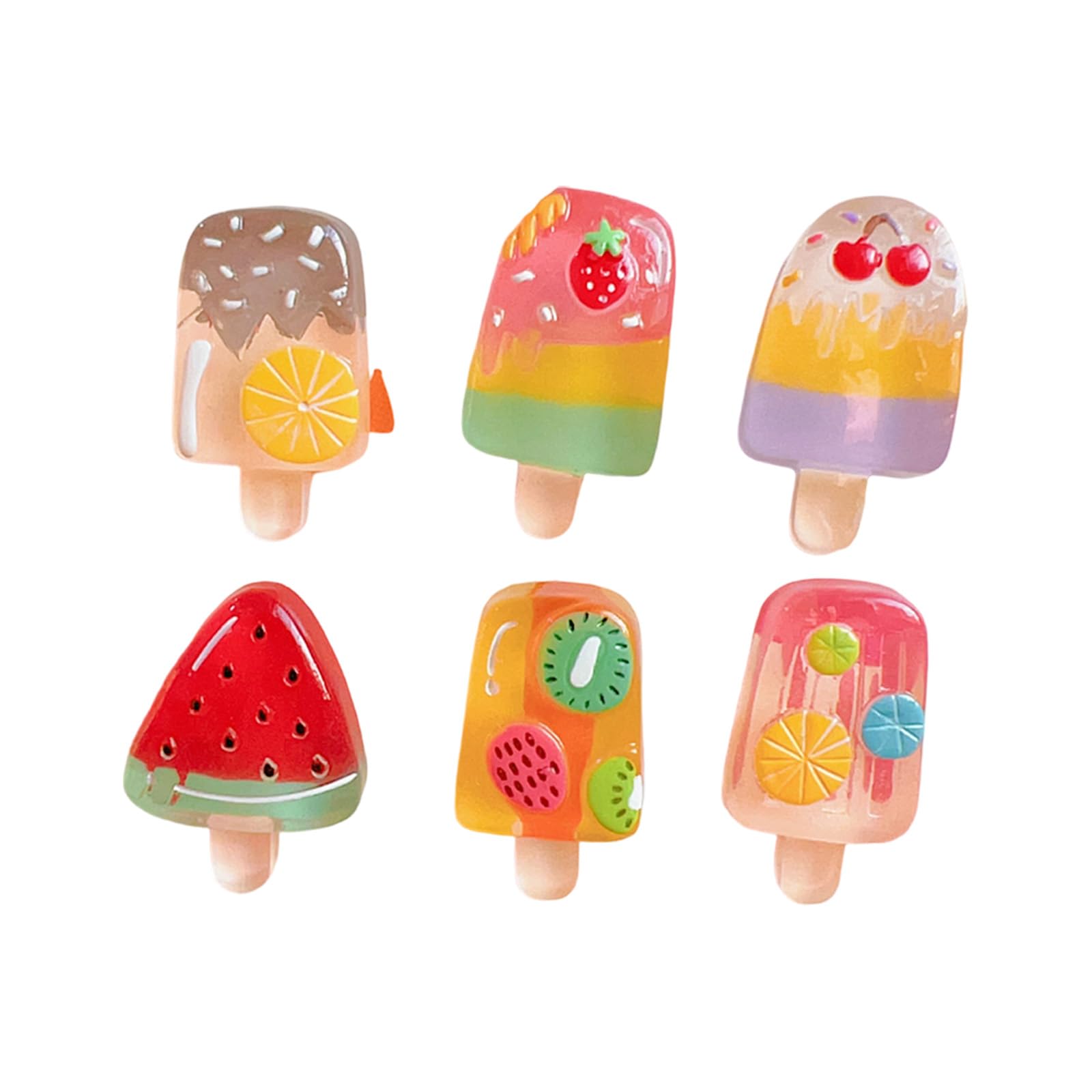 Decorative Fruit Ice Cream Shape Fridge Magnets Powerful Holds Note Photos Firmly Sticker Ornaments Gift Popsicles Refrigerator Magnets