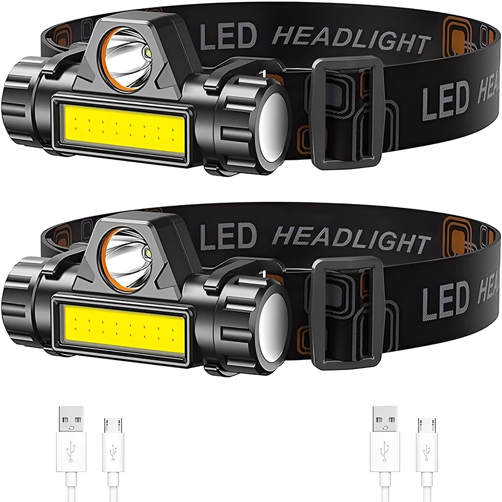 Verilux® 2Pcs Head Light for Outdoor Camping Fishing Running Hiking, Waterproof Ultra Bright and Zoomable Head Torch, Detachable and Rechargeable Magnetic LED Headlamp with USB Cable (B0B8DHNK4M) Amazon Price History, Amazon Price Tracker