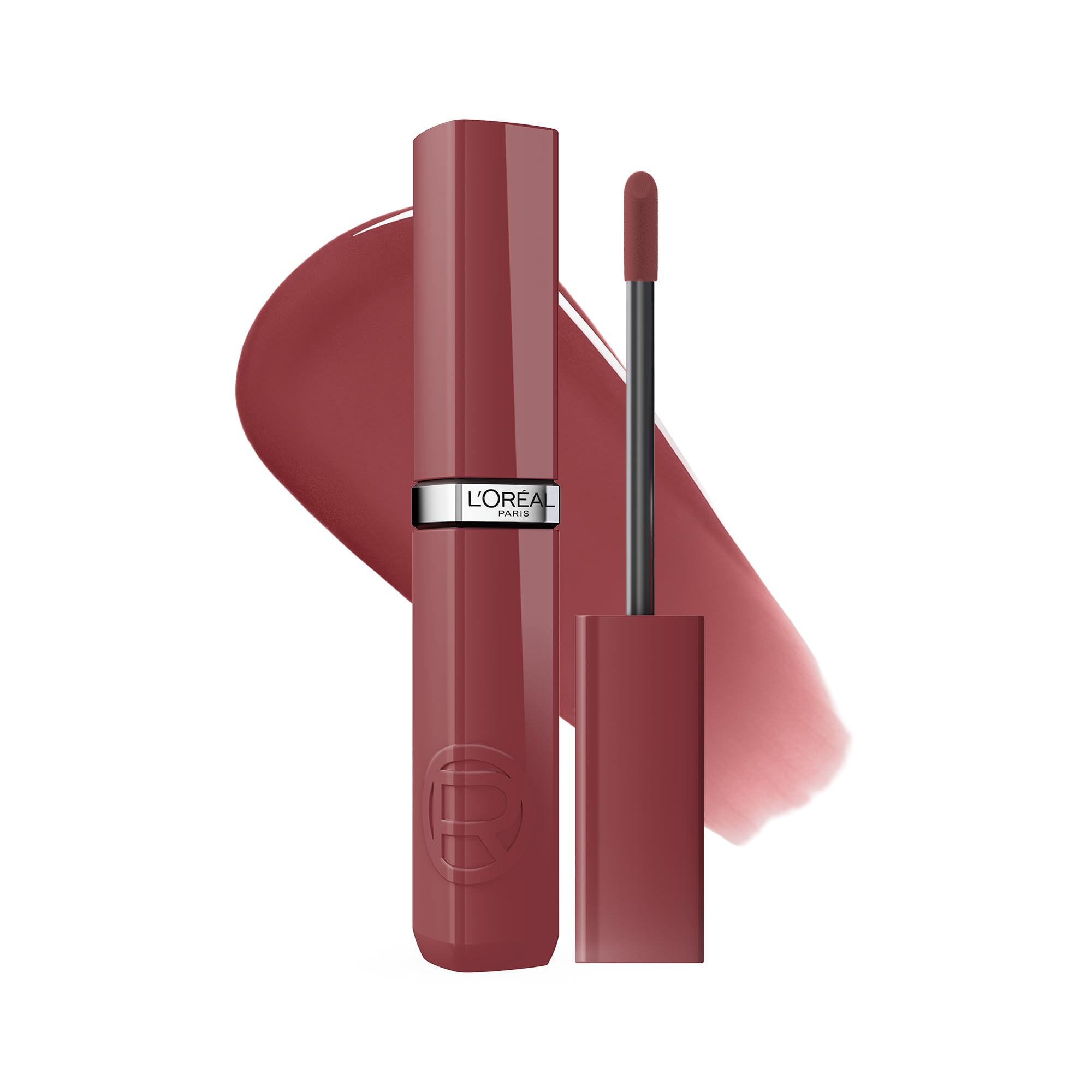 L'Oréal Paris Nude Lipstick, Infallible Laque Resistance Long Lasting Liquid Lipstick, Infused with Squalane for 16H Comfort, Hydration and Shine, Ultra-Pigmented, Shade: 412 Rose Affair