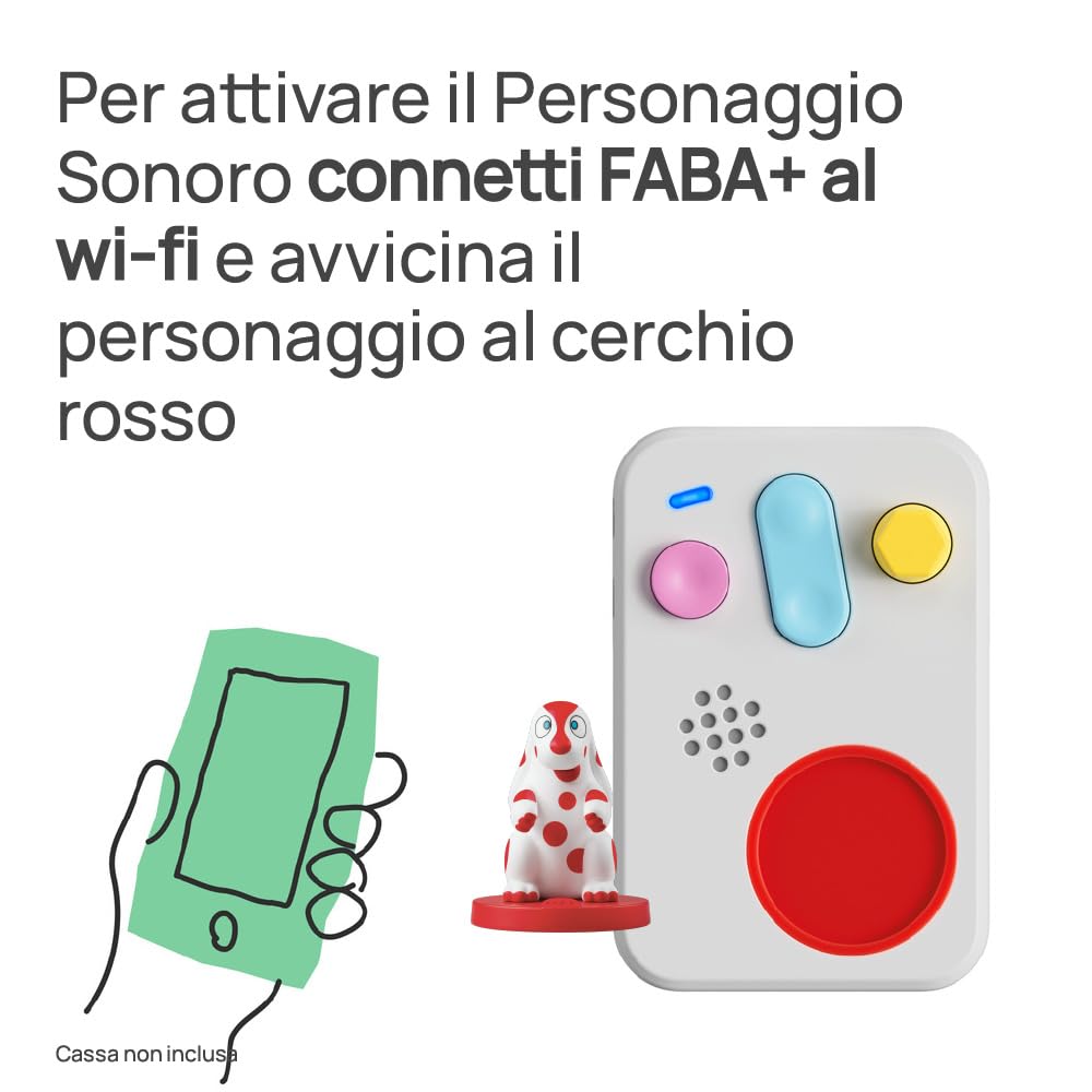 FABA Personaggio Sonoro - Piccole storie di Pimpa - Storie e fiabe sonore per bambini e bambine 1-3 anni - Ascoltabile con il Raccontastorie e FABA+, gioco educativo versione Italiana