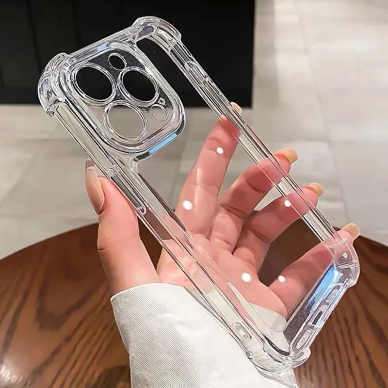 MOSNOVO Cover per iPhone 15 Pro Max - Custodia Trasparente Sottile Antiurto in TPU+PC per Telefono [Protezione Caduta da 6,6 Piedi/Anti-Peel] - Caffè