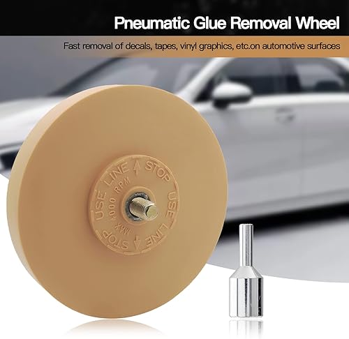 Miniatura 2 de Tucana Rueda de goma para borrar, herramienta para quitar calcomanías y adhesivos, quitar rayas, calcomanías y gráficos en automóviles, casas