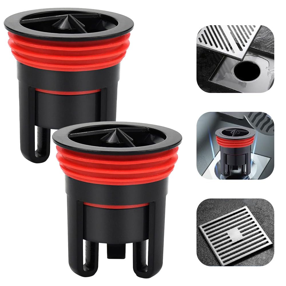 Tappo Doccia Antiodore Universale - 2 Pezzi In Silicone Per Scarichi Da 6 Pollici, Bianco E Nero - Foto 7